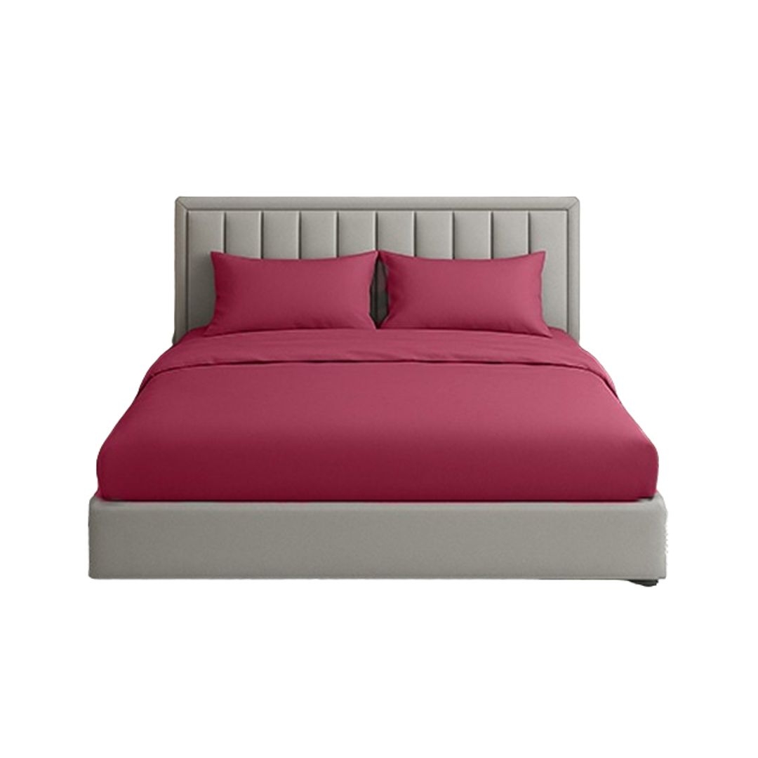 طقم ملاية بأستيك - 180/200 سم - 3 قطع - بينك