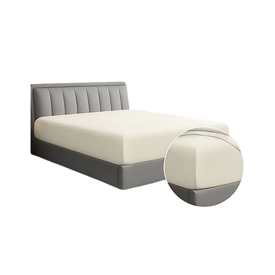 طقم ملاية بأستيك - 100/200 سم - قطعتين - أوف وايت