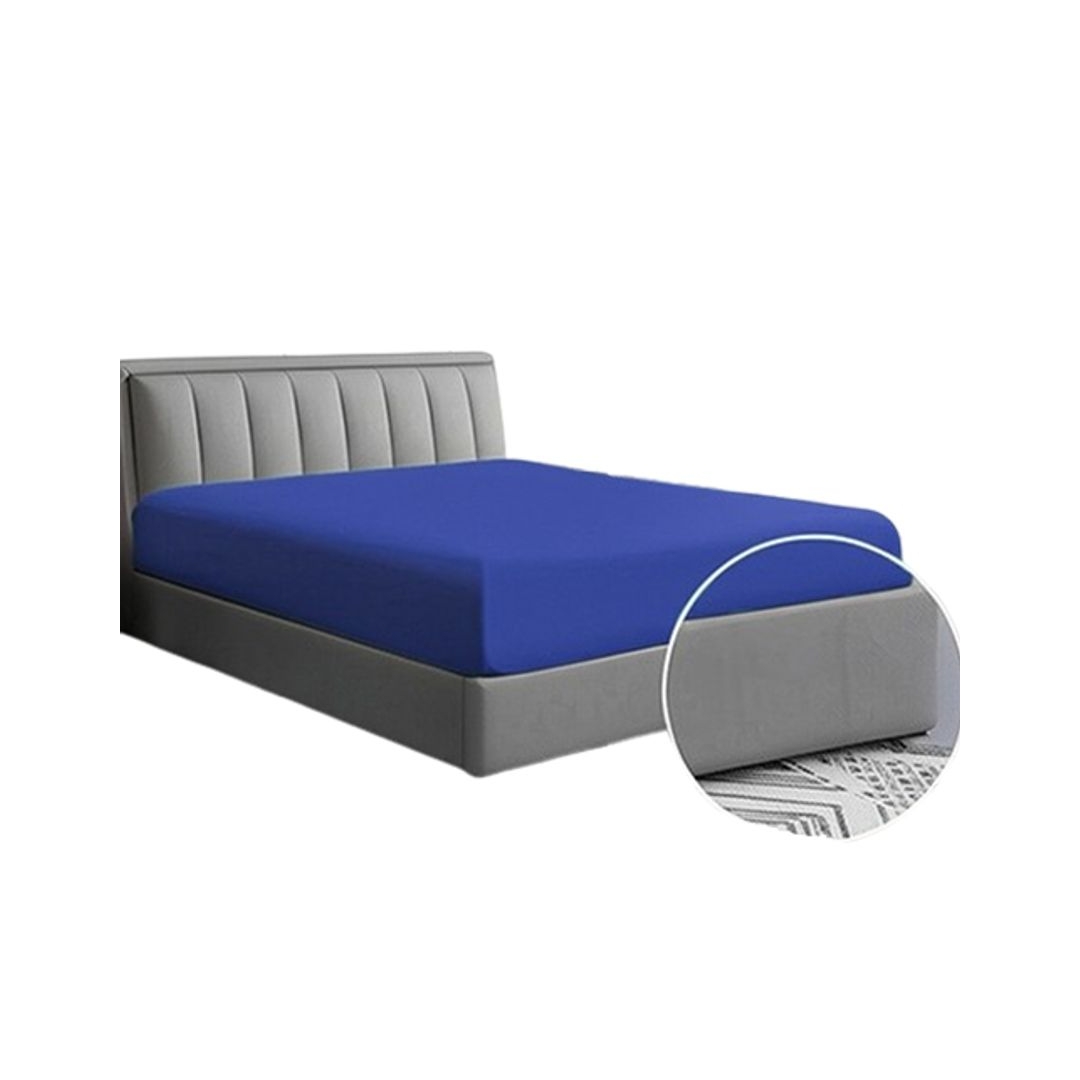 طقم ملاية بأستيك - 100/200 سم - قطعتين - أزرق