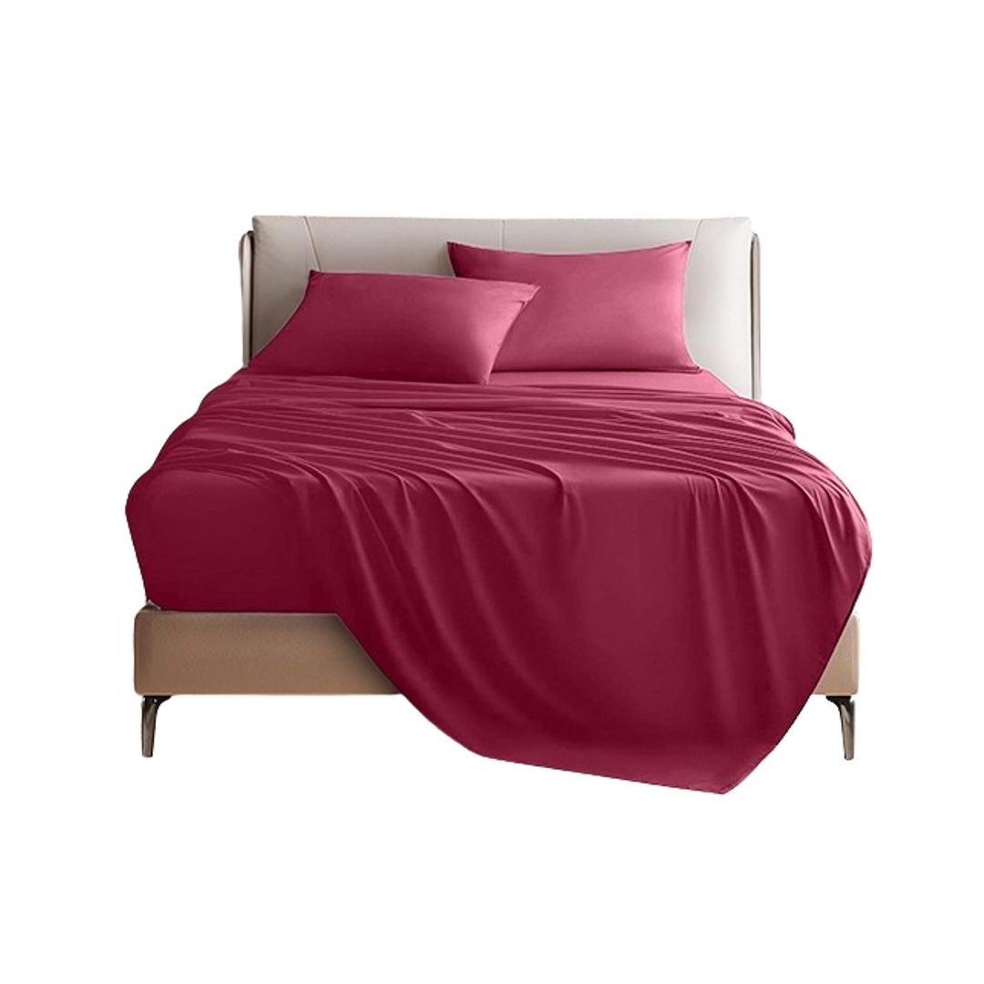 طقم ملاية عادية - 180/235 سم - 2 قطعة - بينك