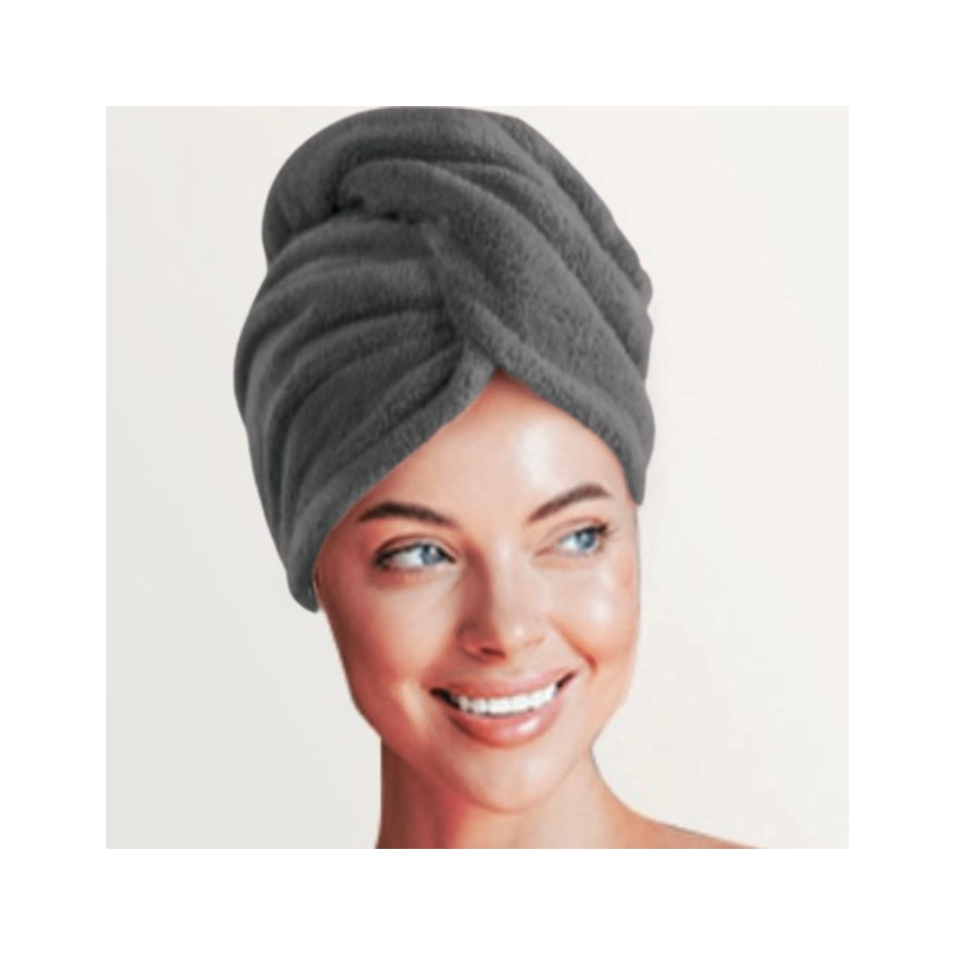 طقم قطعتين لتجفيف الشعر - بونيه + توكة مانعه للتشابك