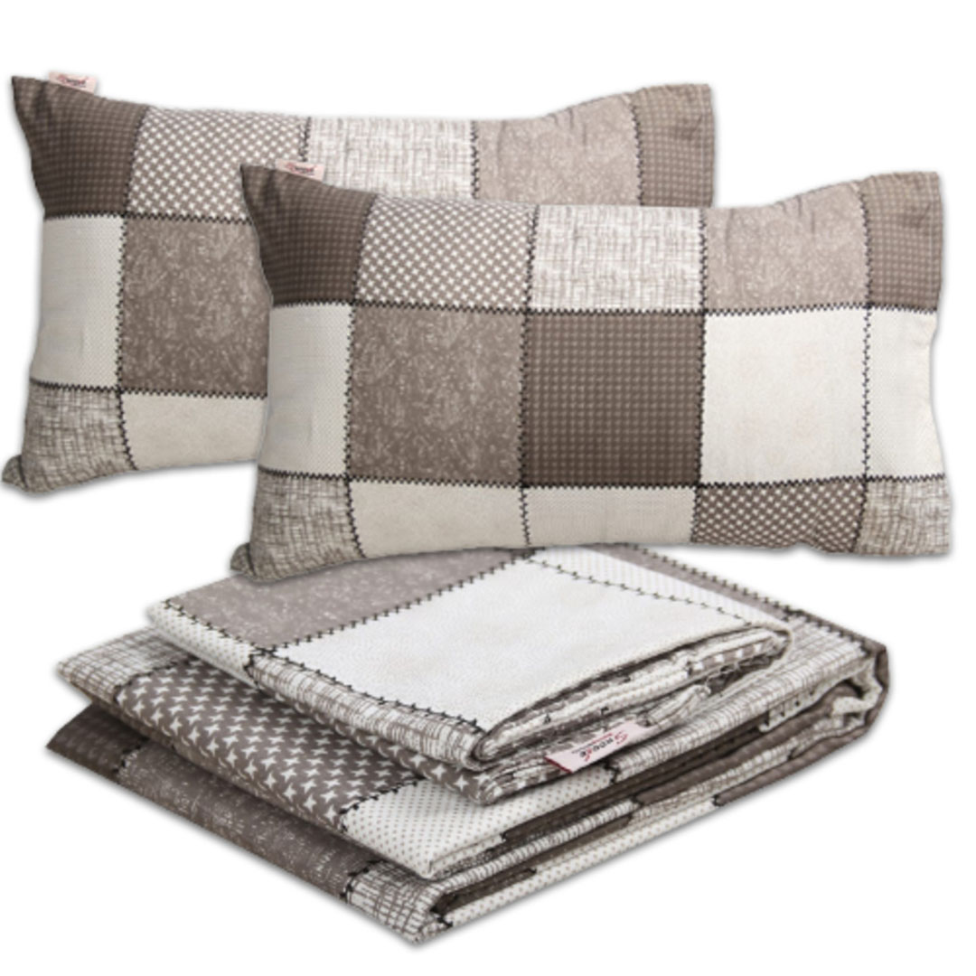 ملاية سرير باستيك 160*200 سم + 2 كيس مخدة إضافي - كاجوال