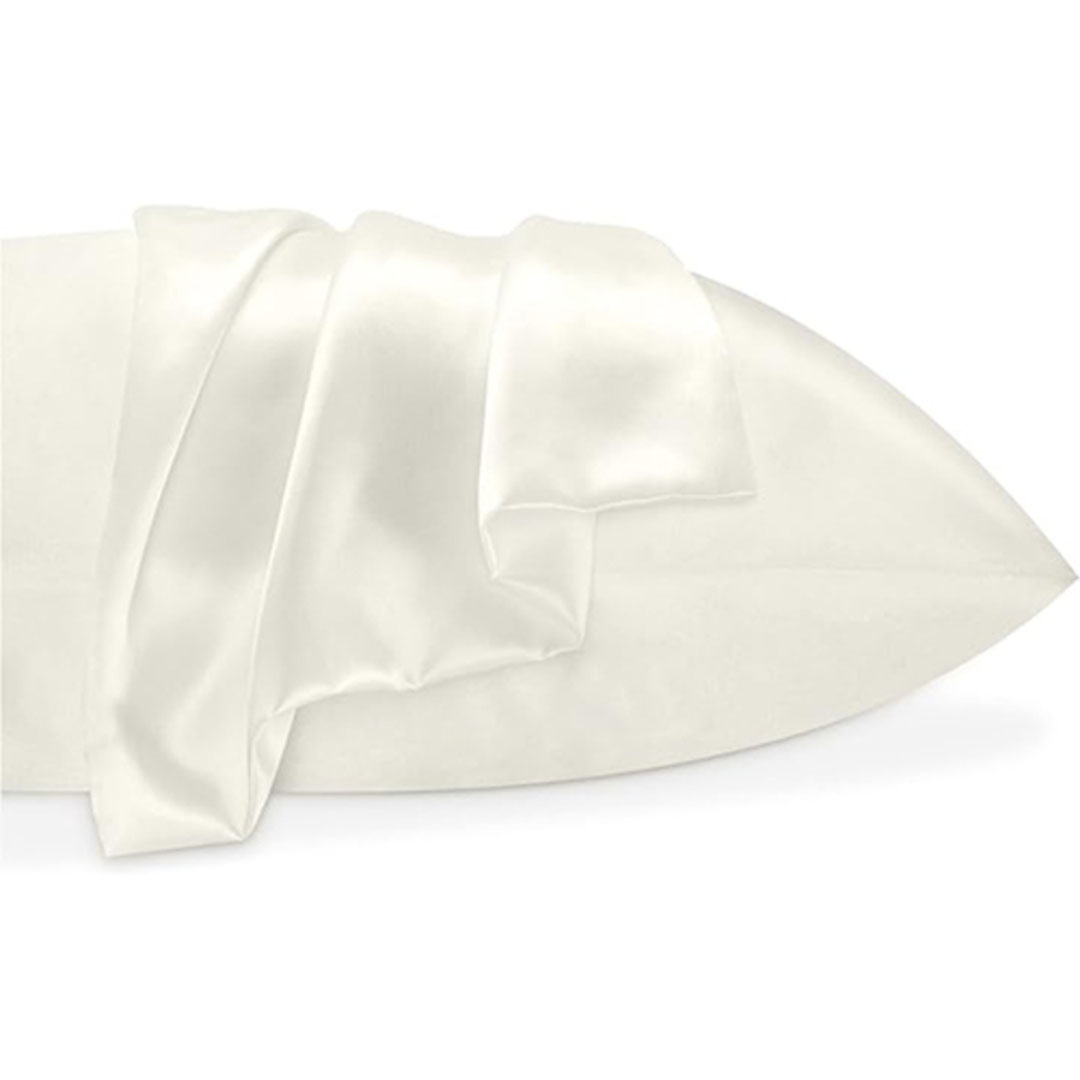 كيس وسادة ساتان للشعر والبشرة - 48*70 سم - أوف وايت