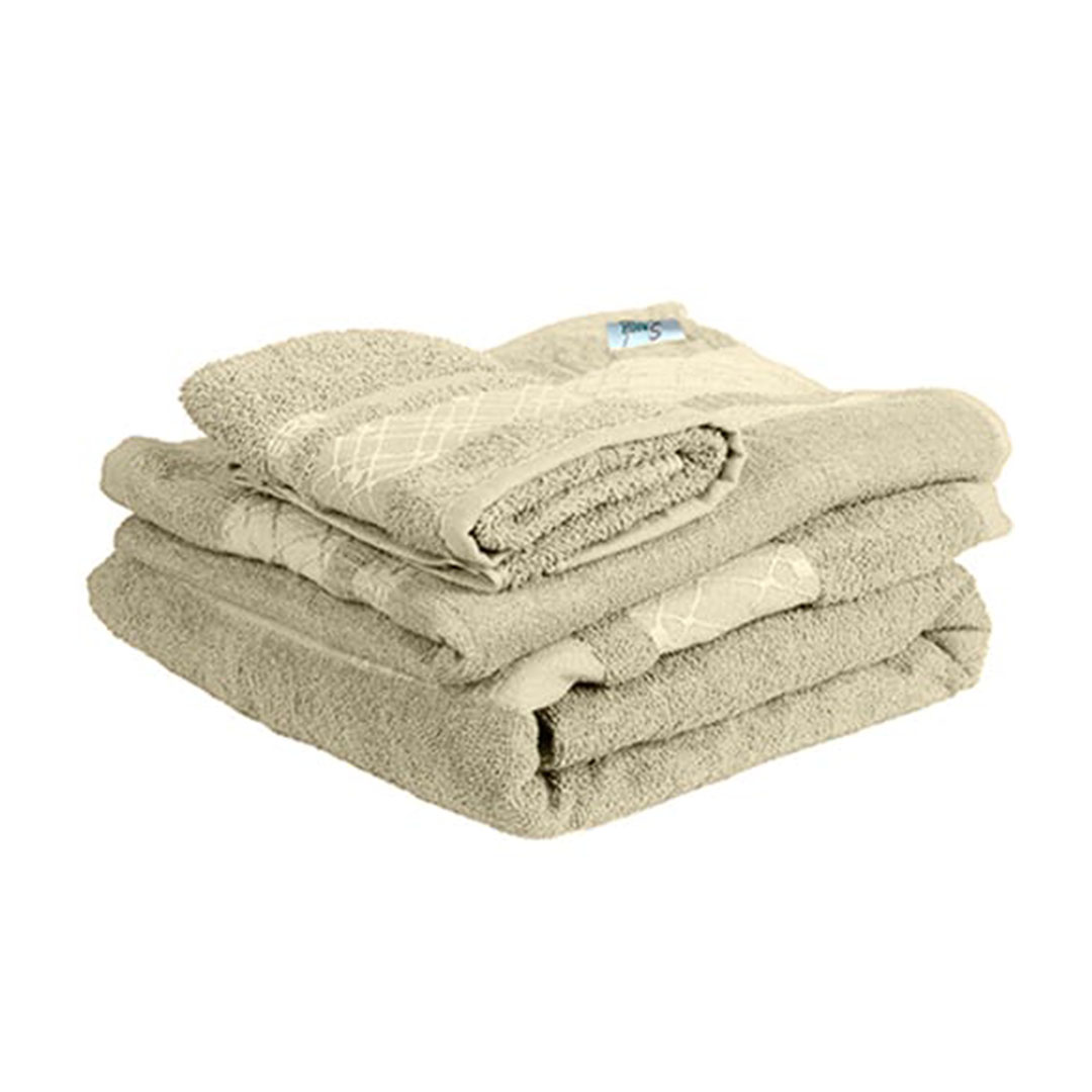 طقم فوط سنوز - 3 قطع - بيج