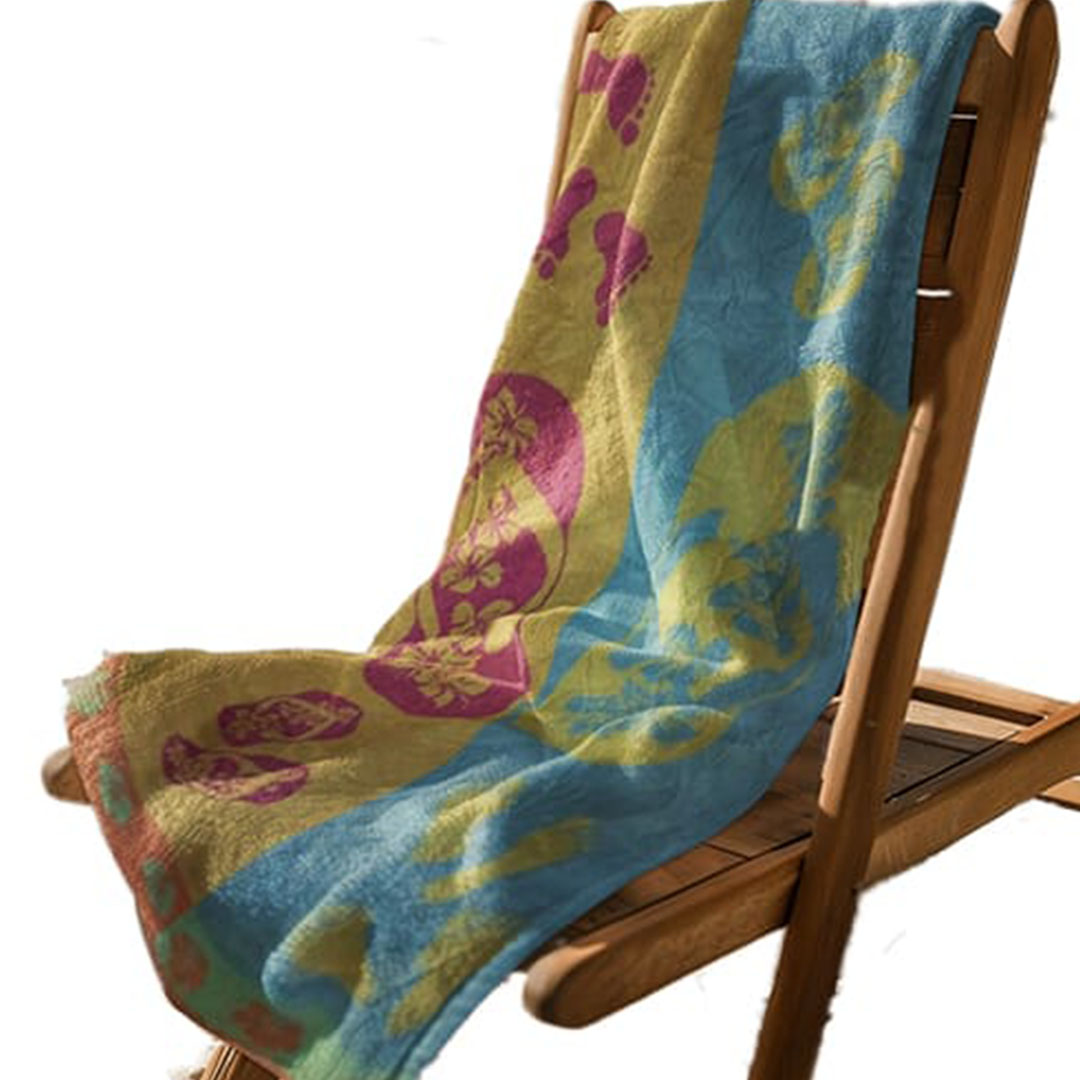 بشكير بحر قطن سنوز - 170×90 سم - تصميم ساند ستبس