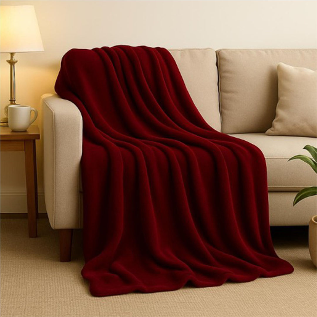 سنوز، بطانيه خفيفه وجهين - 130* 180 سم - نبيتي مع كوشن - 2 قطعة هدية