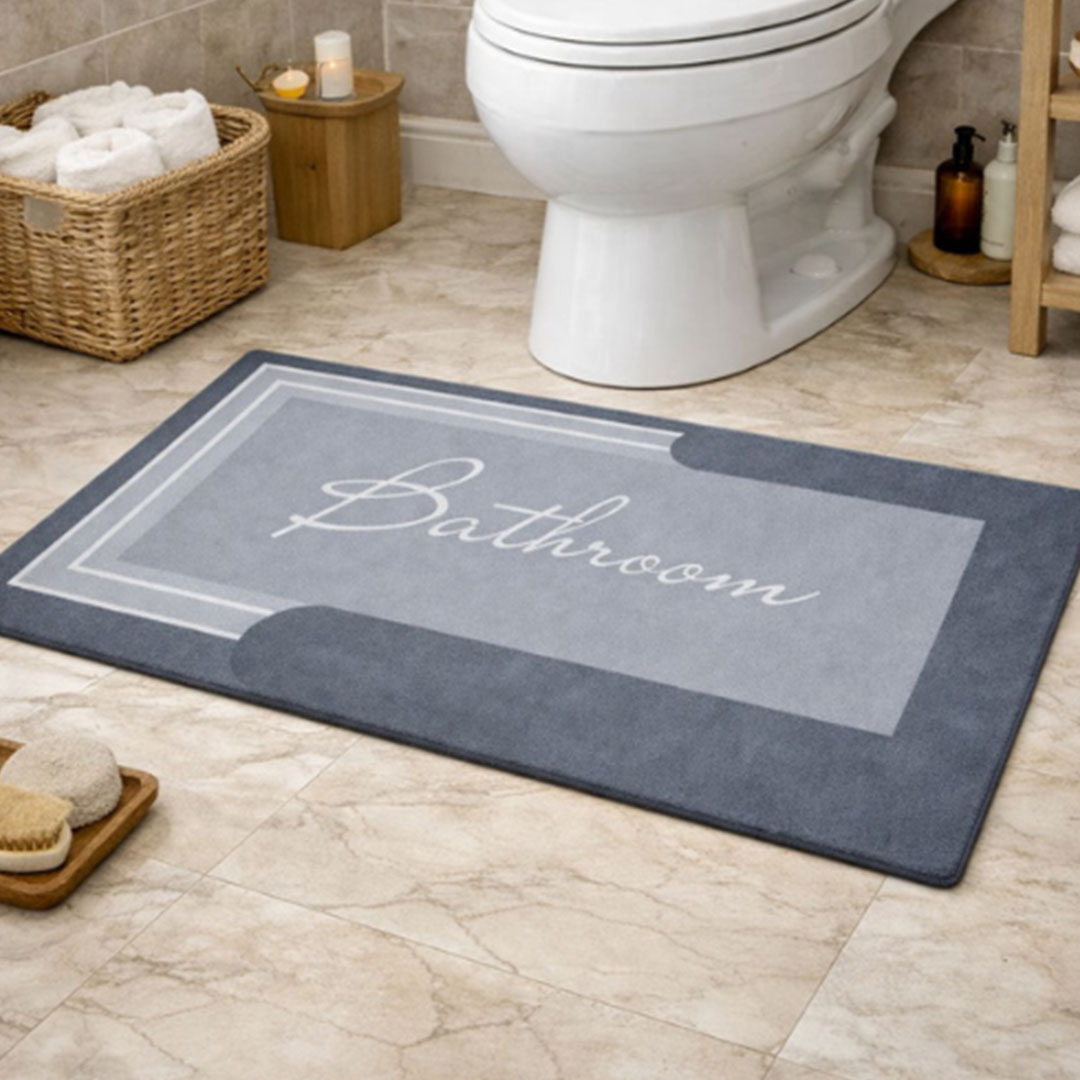 سنوز دواسة حمام مانع للانزلاق قطيفه مطبوعه - قطعة