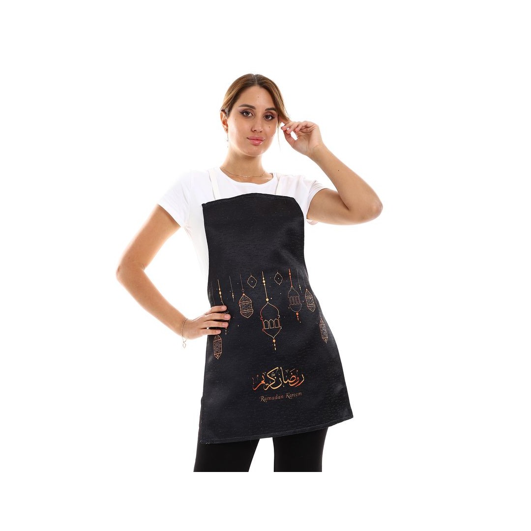 سنوز مريله مطبخ - تصميم رمضاني - أسود