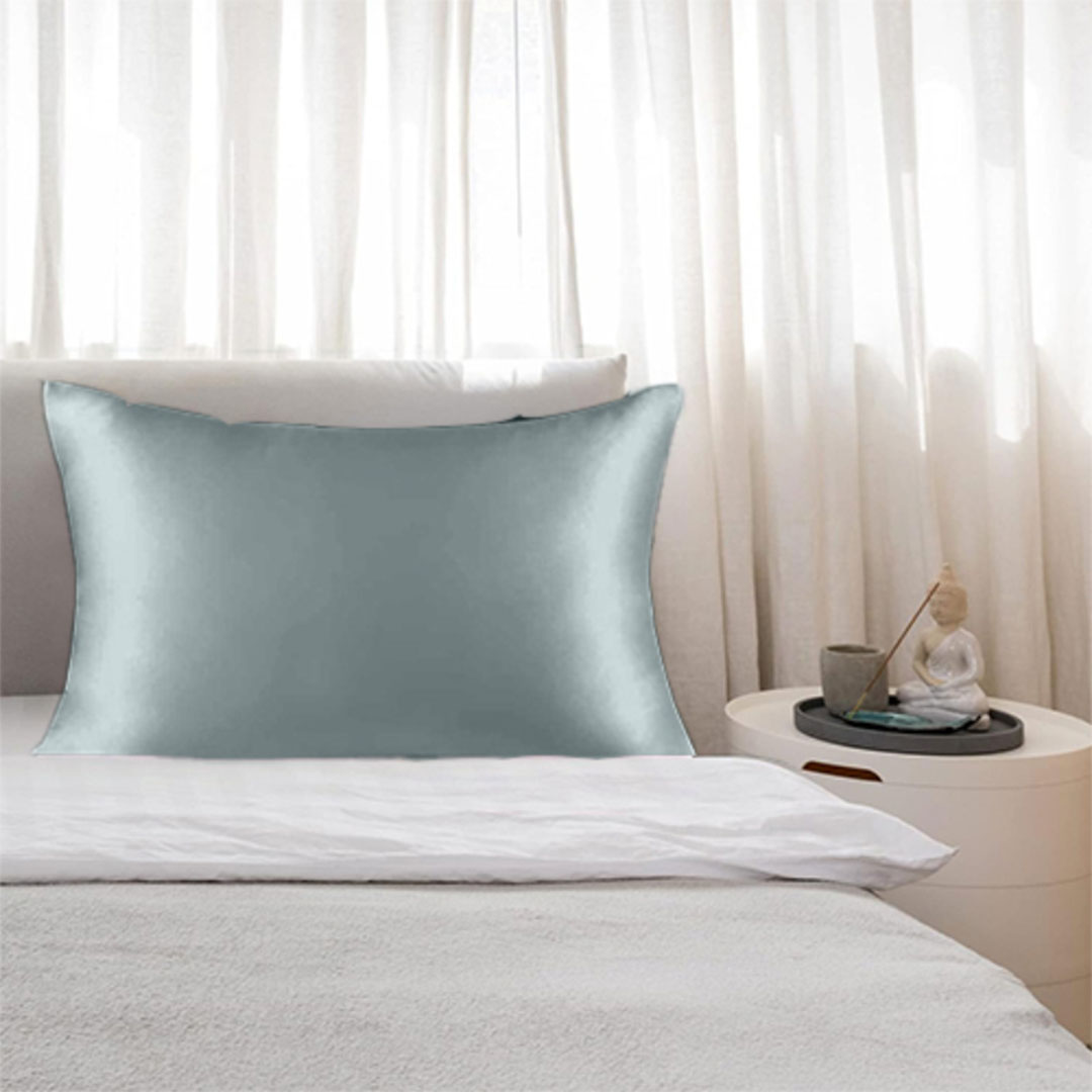 كيس وسادة ساتان للشعر والبشرة - 48*70 سم - رمادي