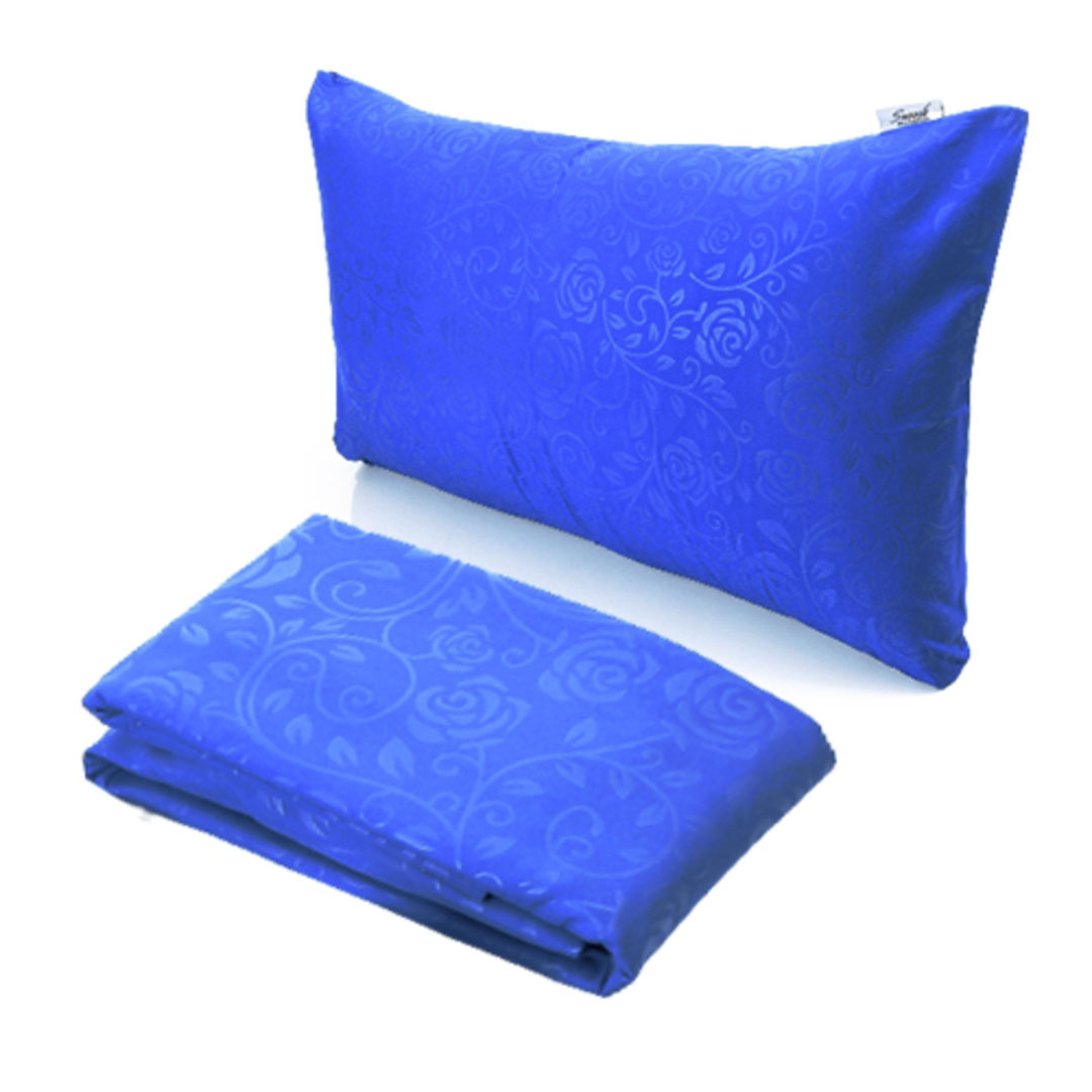 طقم ملاية سرير عادية سنوز جاكار مايكروفايبر 180*240 سم + كيس مخدة إضافي - أزرق