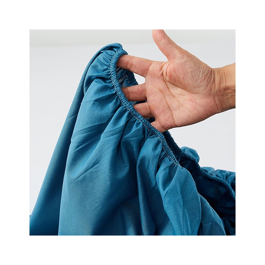 طقم ملاية بأستيك 3 قطع من سنوز - فيروزي غامق - 180*200سم