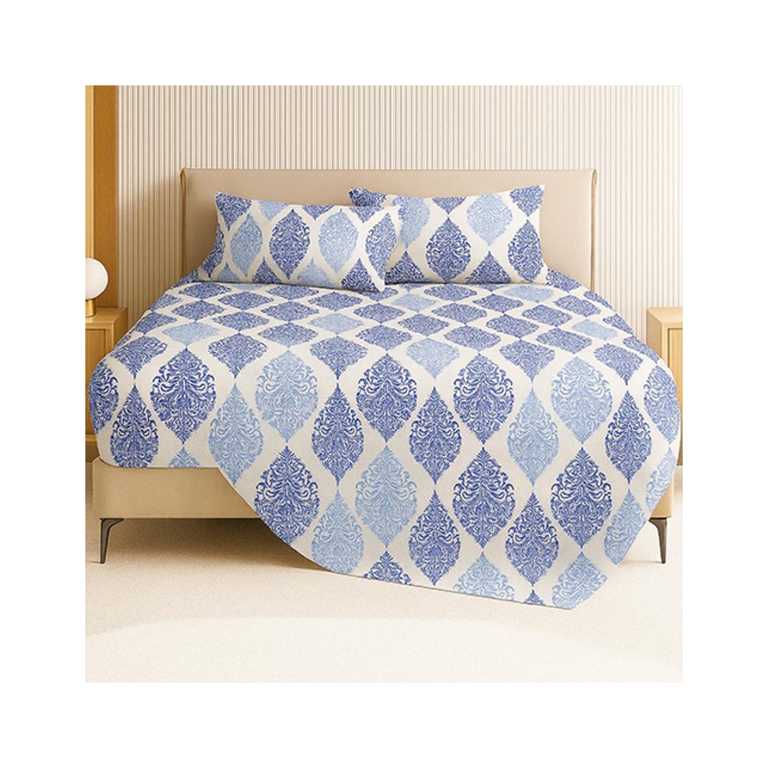 طقم ملاية سرير عاديه - 3 قطع - 220/235 سم - تصميم رويال