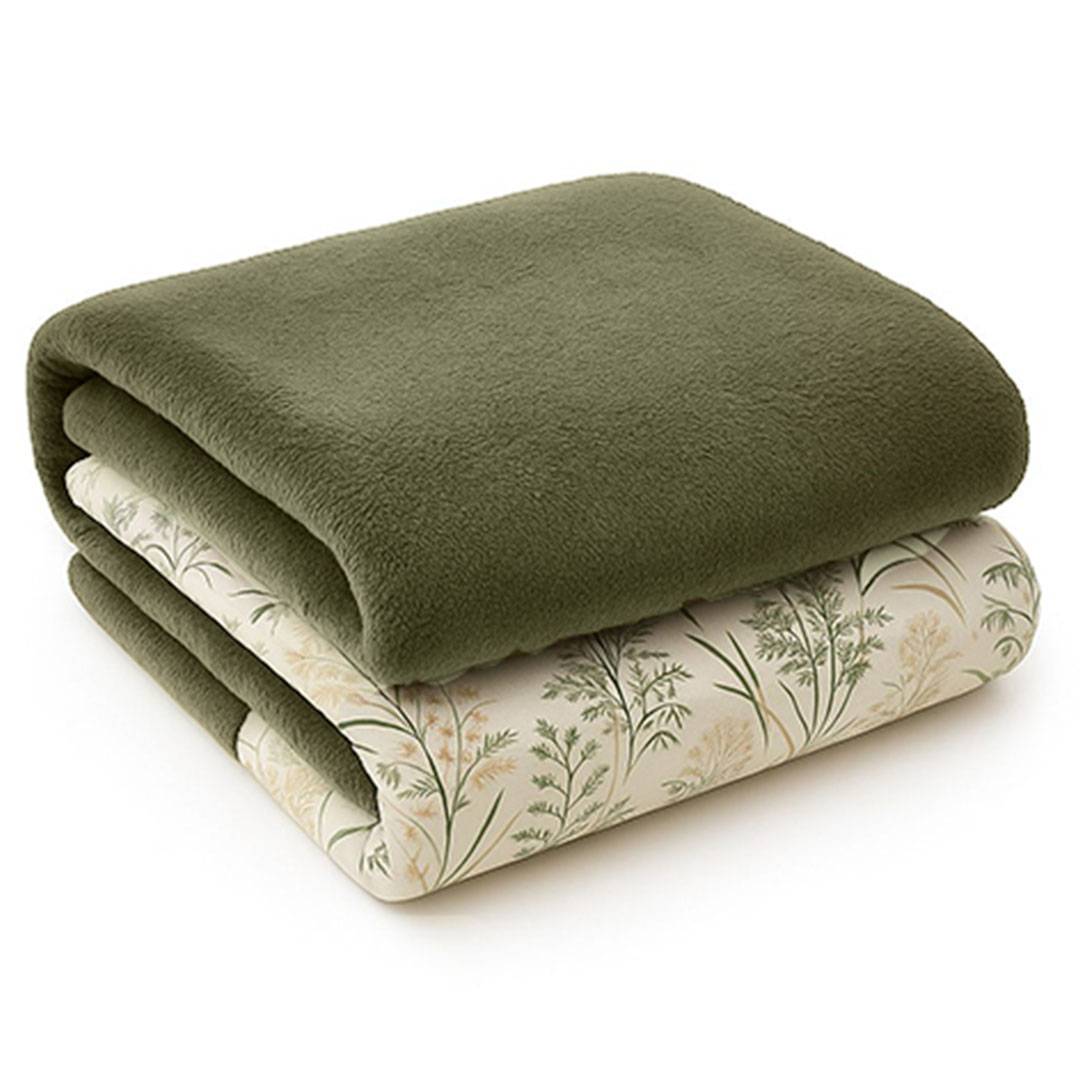لحاف شتوي فرو دبل فيس - تصميم بريز جرين - 220*235سم