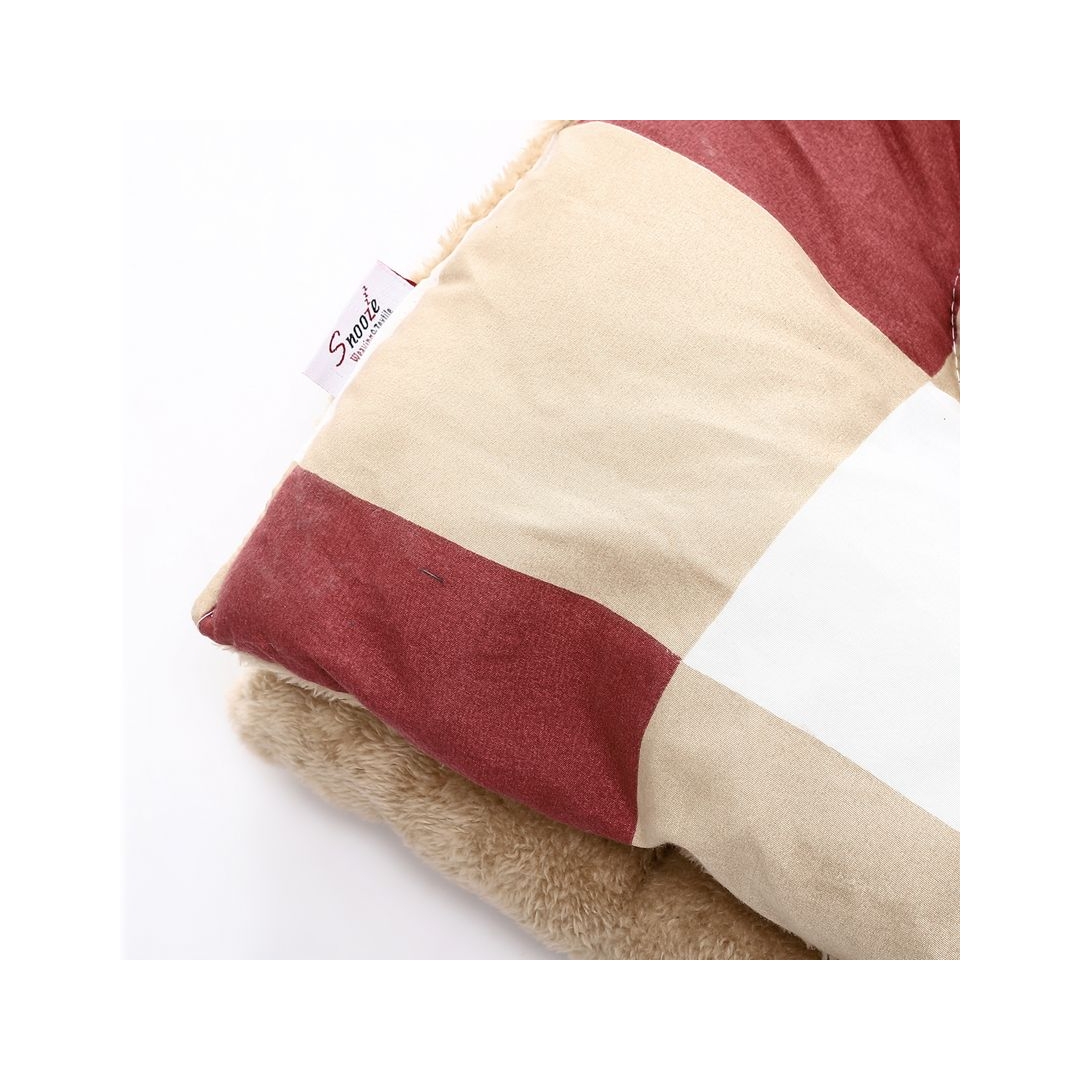 لحاف شتوي فرو دبل فيس - كارو براون - 220/235 سم