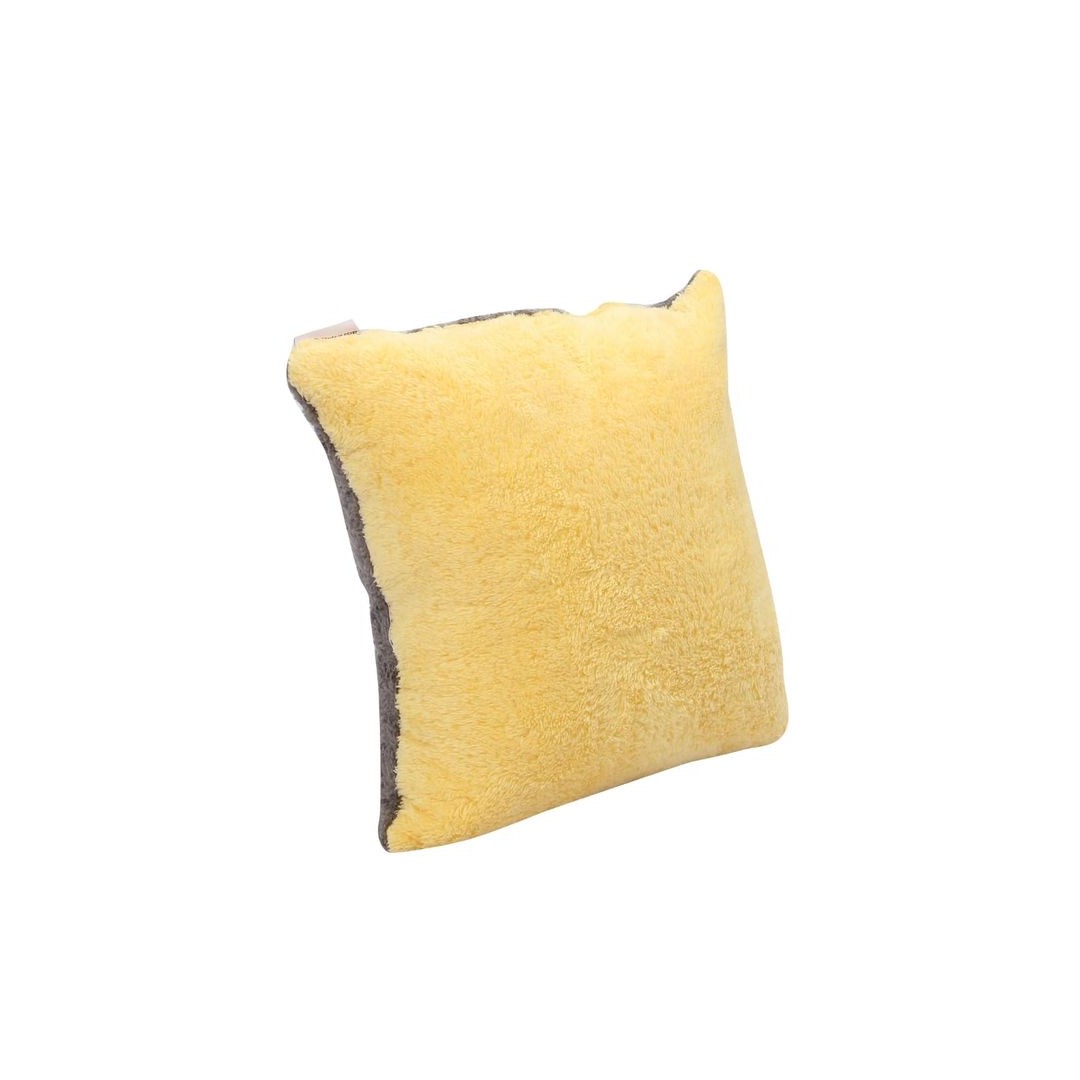 سنوز كوشن فرو دبل فيس - رمادى* أصفر - 40*40