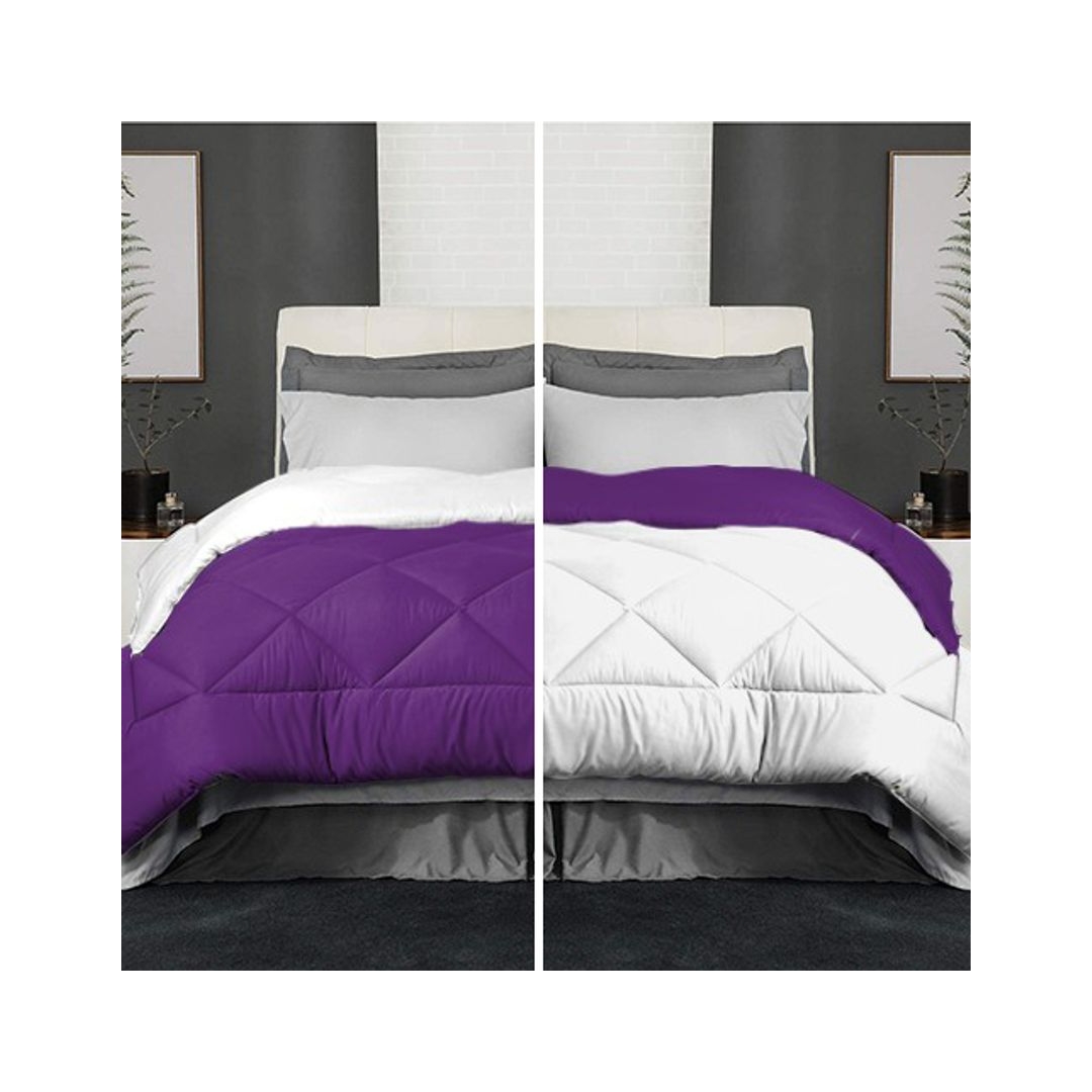 لحاف شتوي فايبر دبل فيس ساده - 160/235 سم - بنفسجي