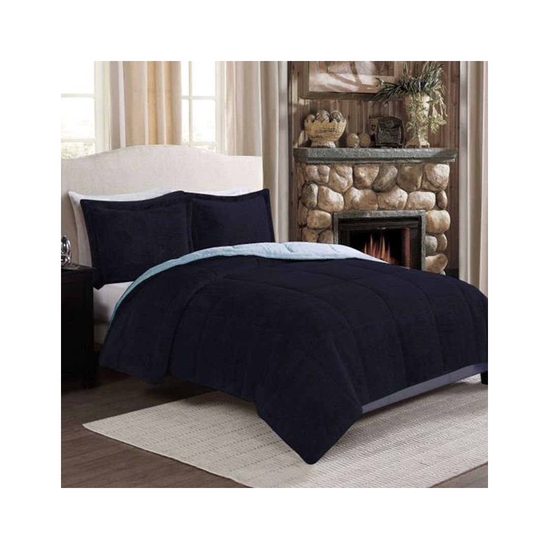 لحاف شتوي بوجهين ساده ناعم - 220/230 سم