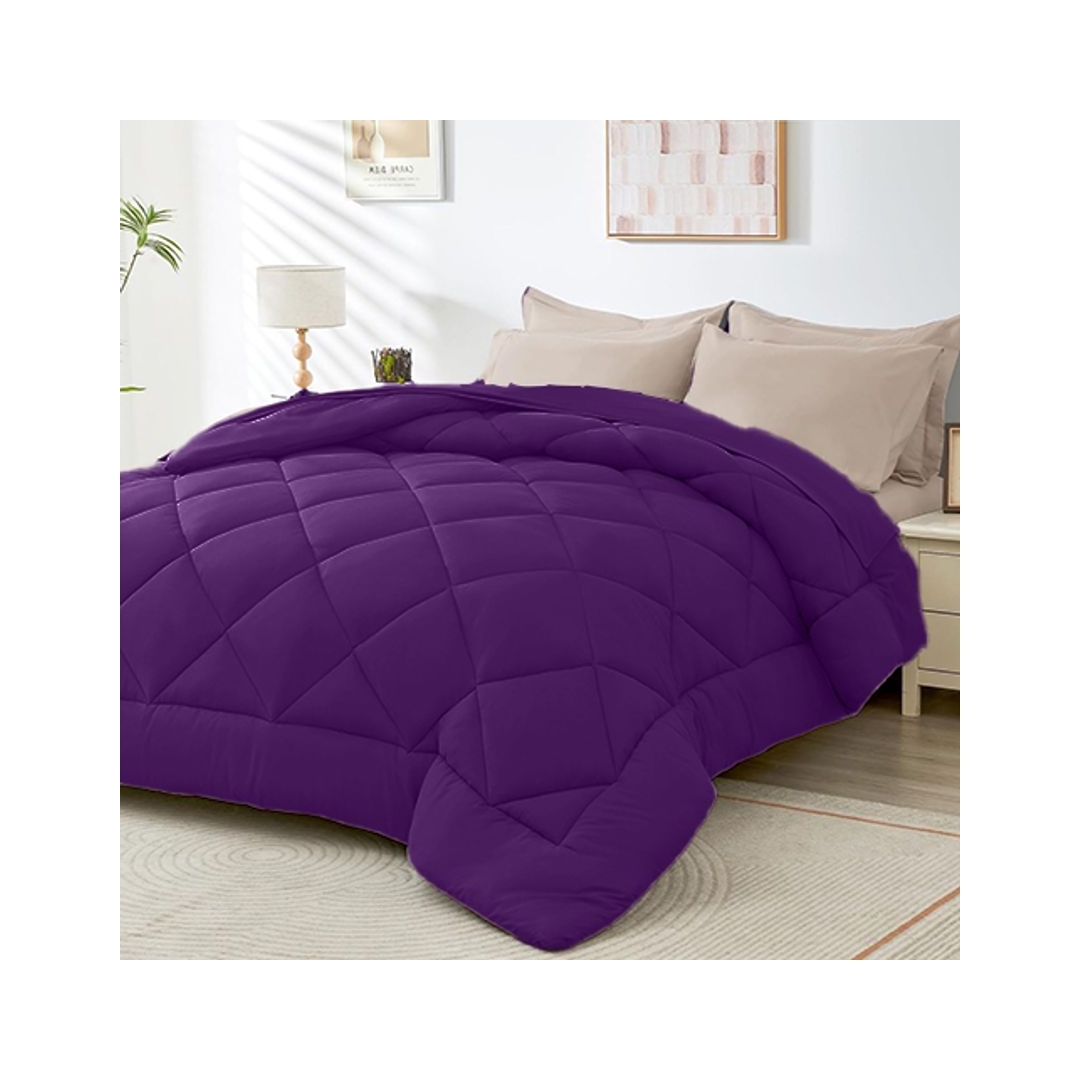 لحاف دبل فيس سادة موف - 220/235 سم