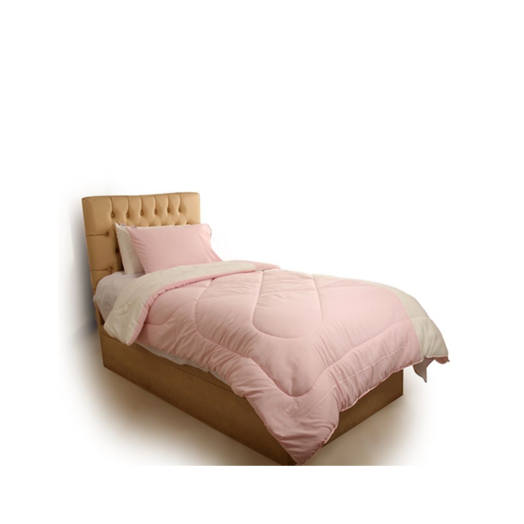 لحاف دبل فيس تشس - بينك/ وايت - 220/235 سم