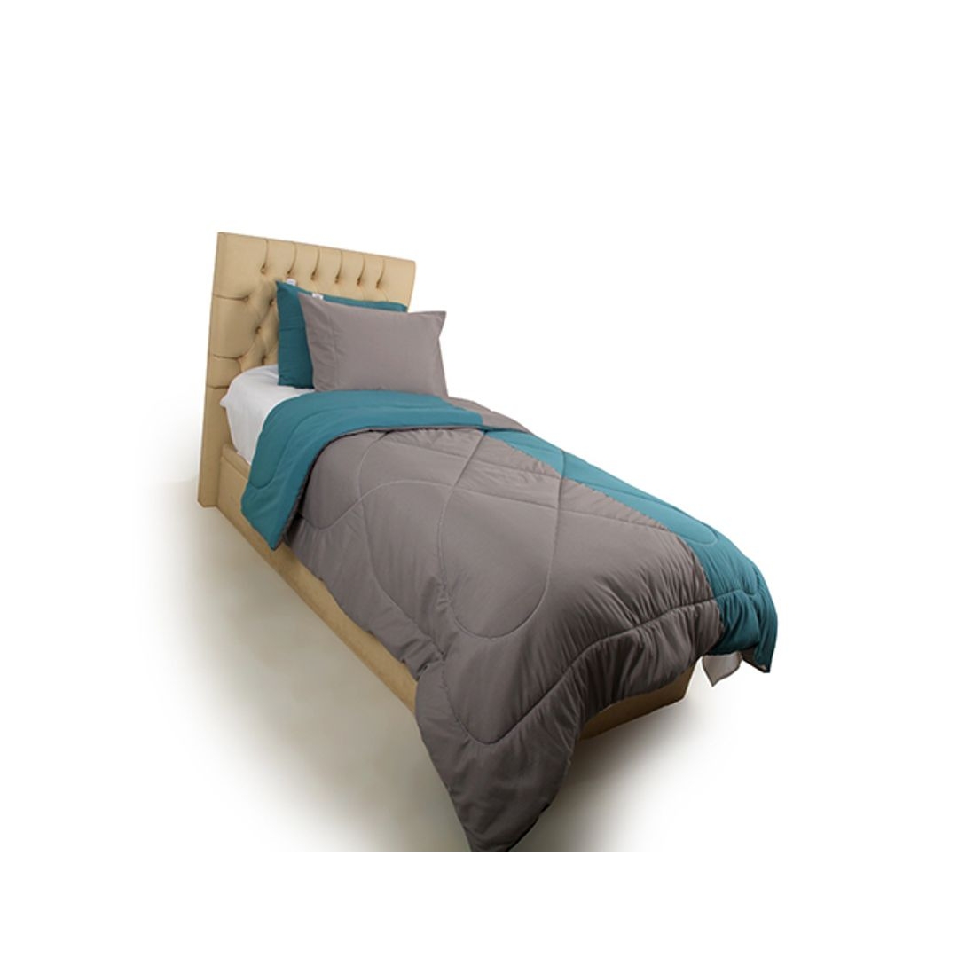 لحاف دبل فيس تشس - تيل/ جراي - 220/235 سم