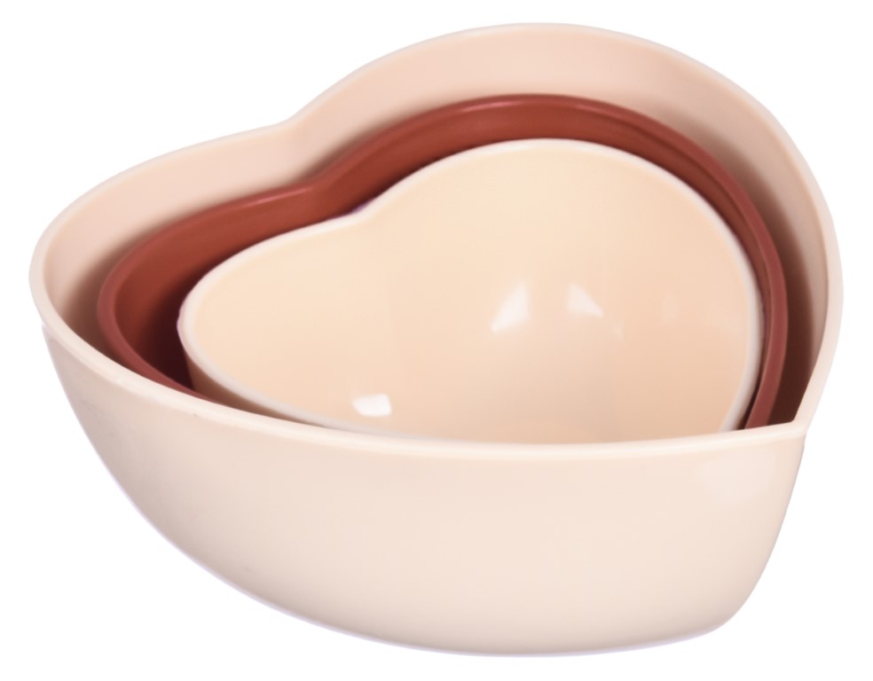 طقم تسالي قلب - 3 قطع