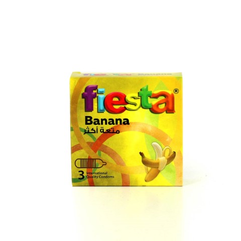 واقي ذكري مضلع - موز - 4 قطع