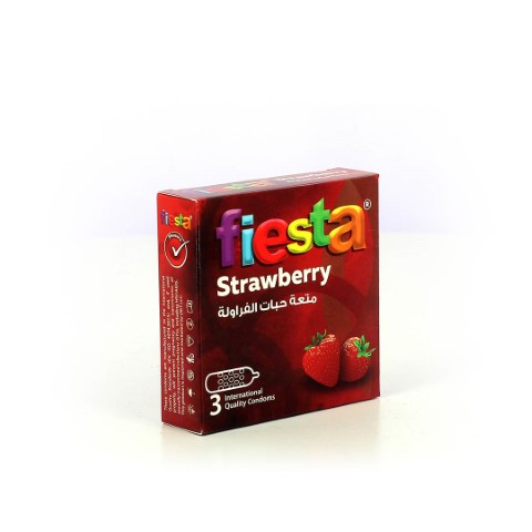 واقي ذكري محبب - فراولة - 4 قطع