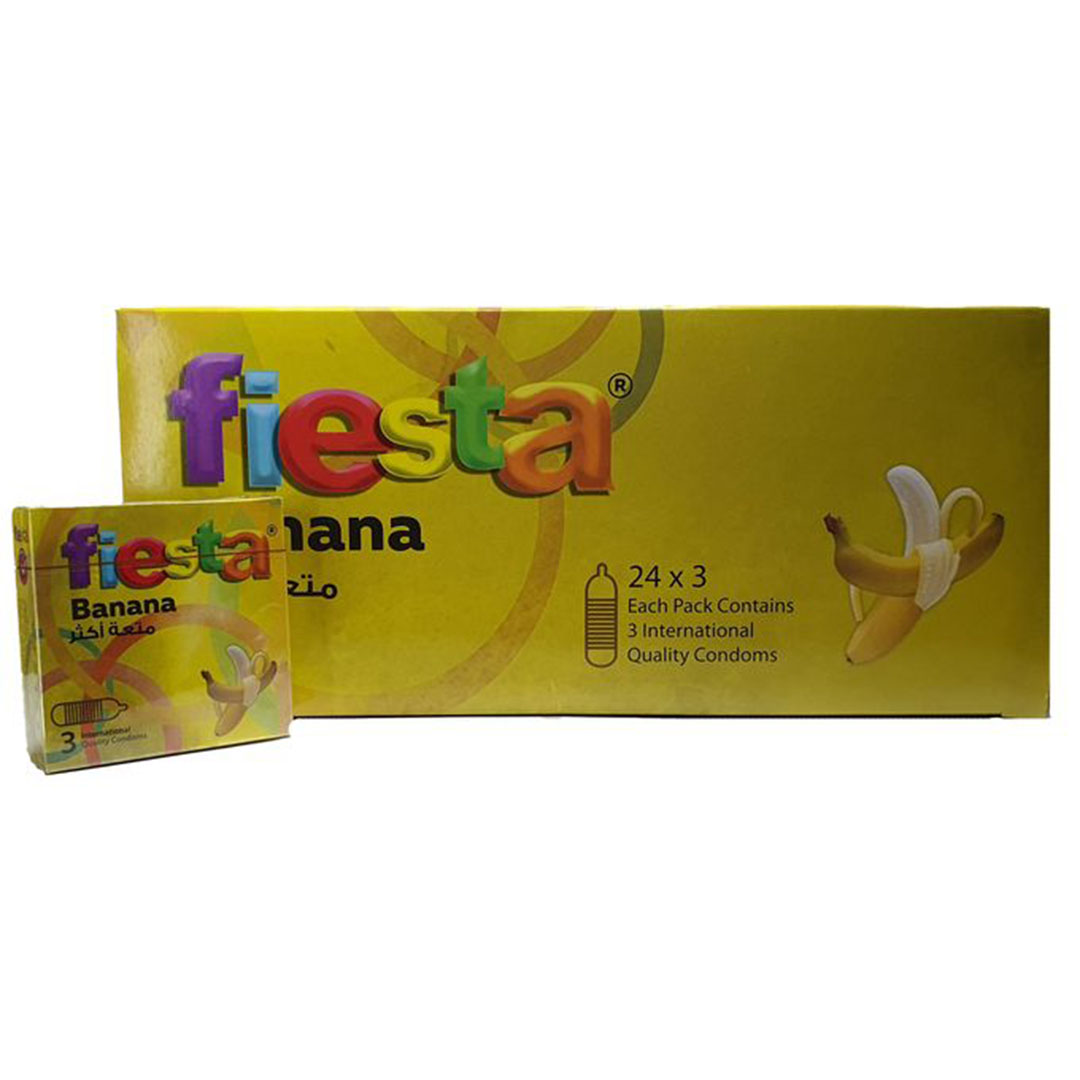 واقي ذكري محبب - موز - 24 علبة - 3 قطع