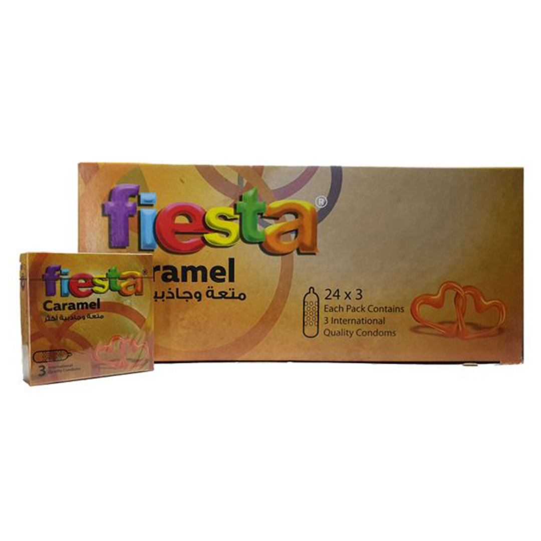 واقي ذكري محبب - كراميل - 24 علبة - 3 قطع