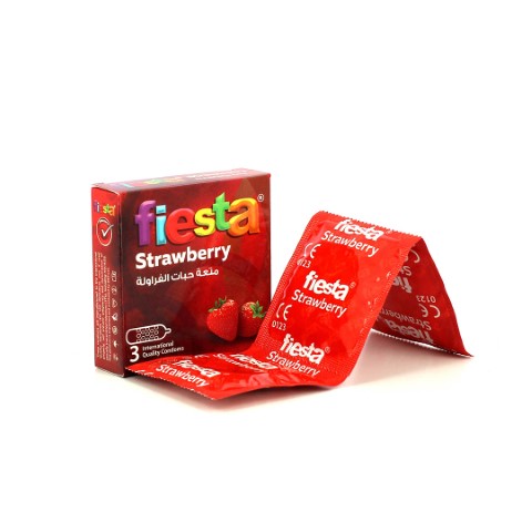 واقي ذكري محبب - فراولة - 4 قطع