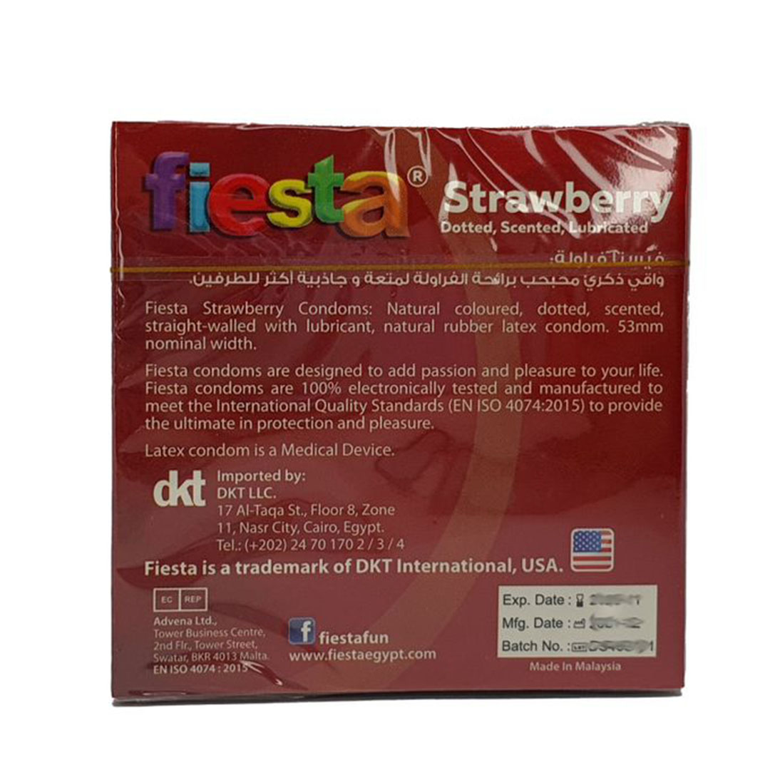 واقي ذكري محبب - فراولة - 24 علبة - 3 قطع