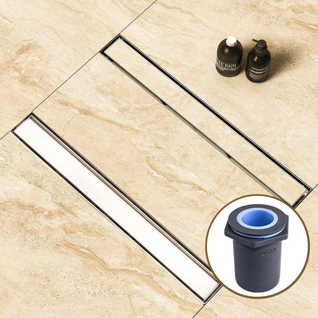 مجري شاور لتصريف المياه مفرغ ليتناسب مع البلاطة - 1 مل * 40 سم