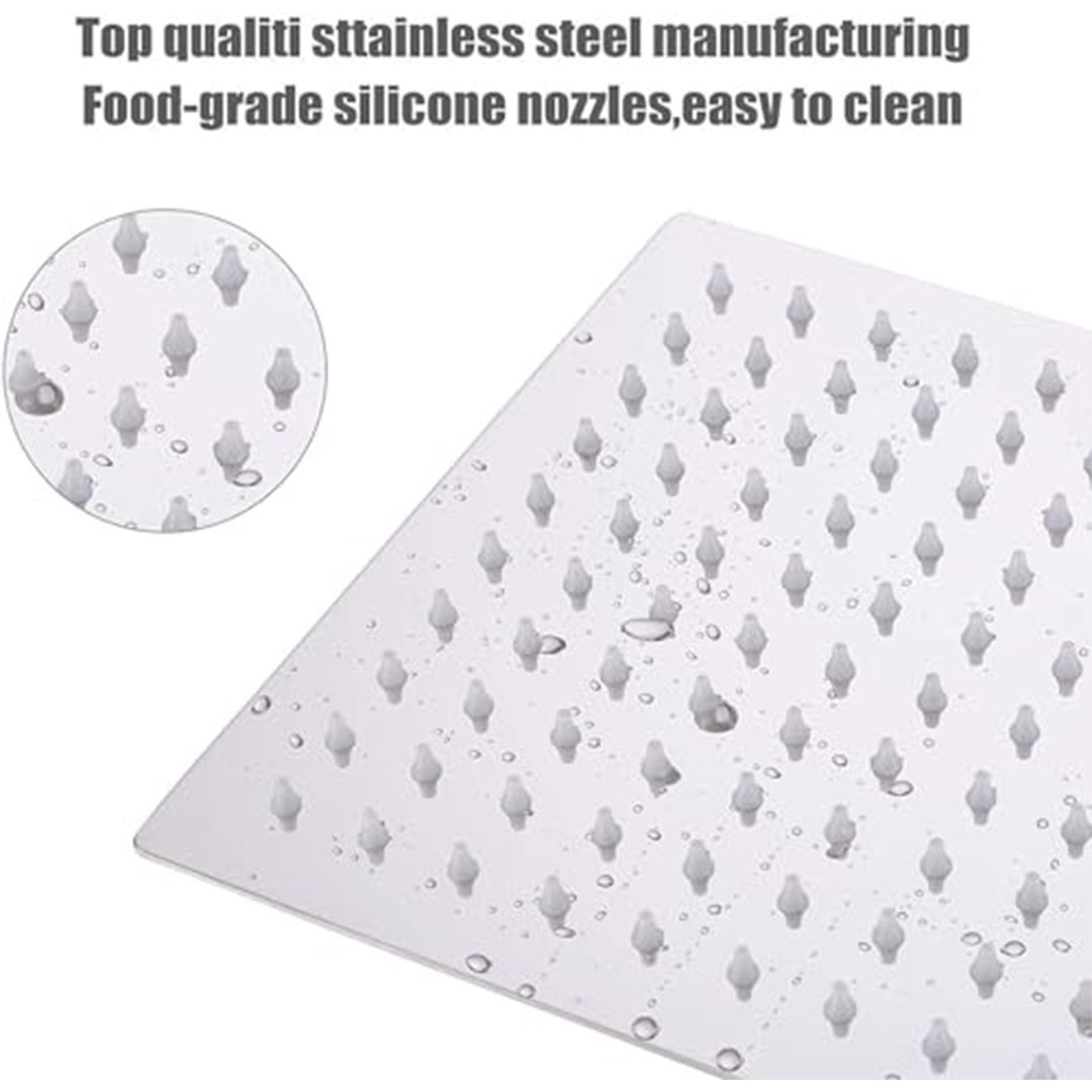 رأس دش مربع من الفولاذ المقاوم للصدأ - 25 سم