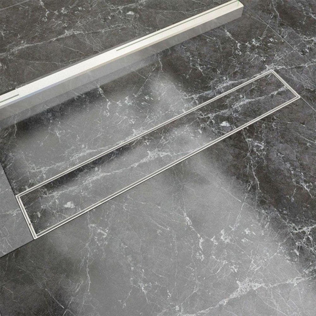 مجري شاور لتصريف المياه مفرغ ليتناسب مع البلاطة - 1 مل * 40 سم