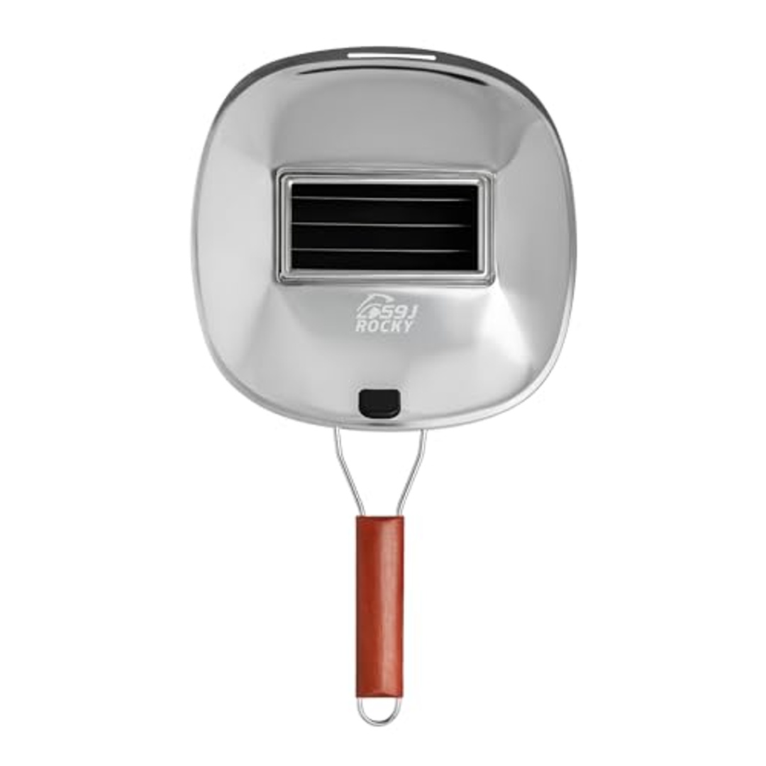 مقلاة شواء بدون دخان من الفولاذ المقاوم للصدأ - فضي - 3 11616