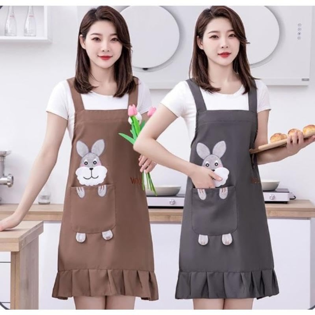 مريلة مطبخ أرنب قماشية قطعة واحدة