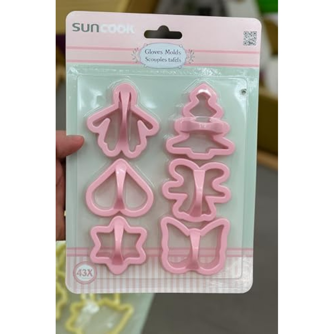 قاطع المعجنات والعجين بدقة - 6 قطع - بينك