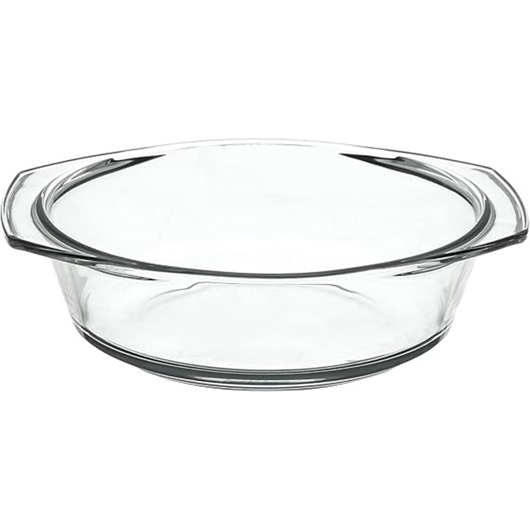 طقم بولة زجاجية دائرية - 6 قطع - شفاف