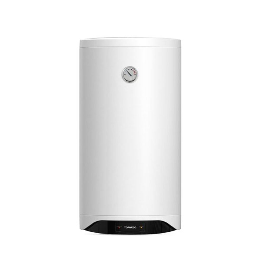 سخان مياه تورنيدو كهرباء - 80 لتر - إينامل لمبة ليد - أبيض - TEEE-80MW