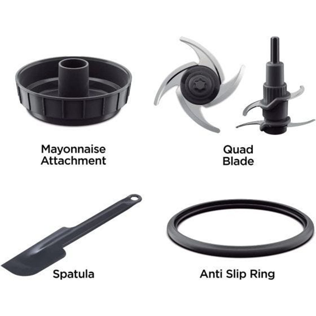 كبة كينود بوعاء اضافي - 500 وات - 500 مل - فضي وابيض - CHP61.200WH