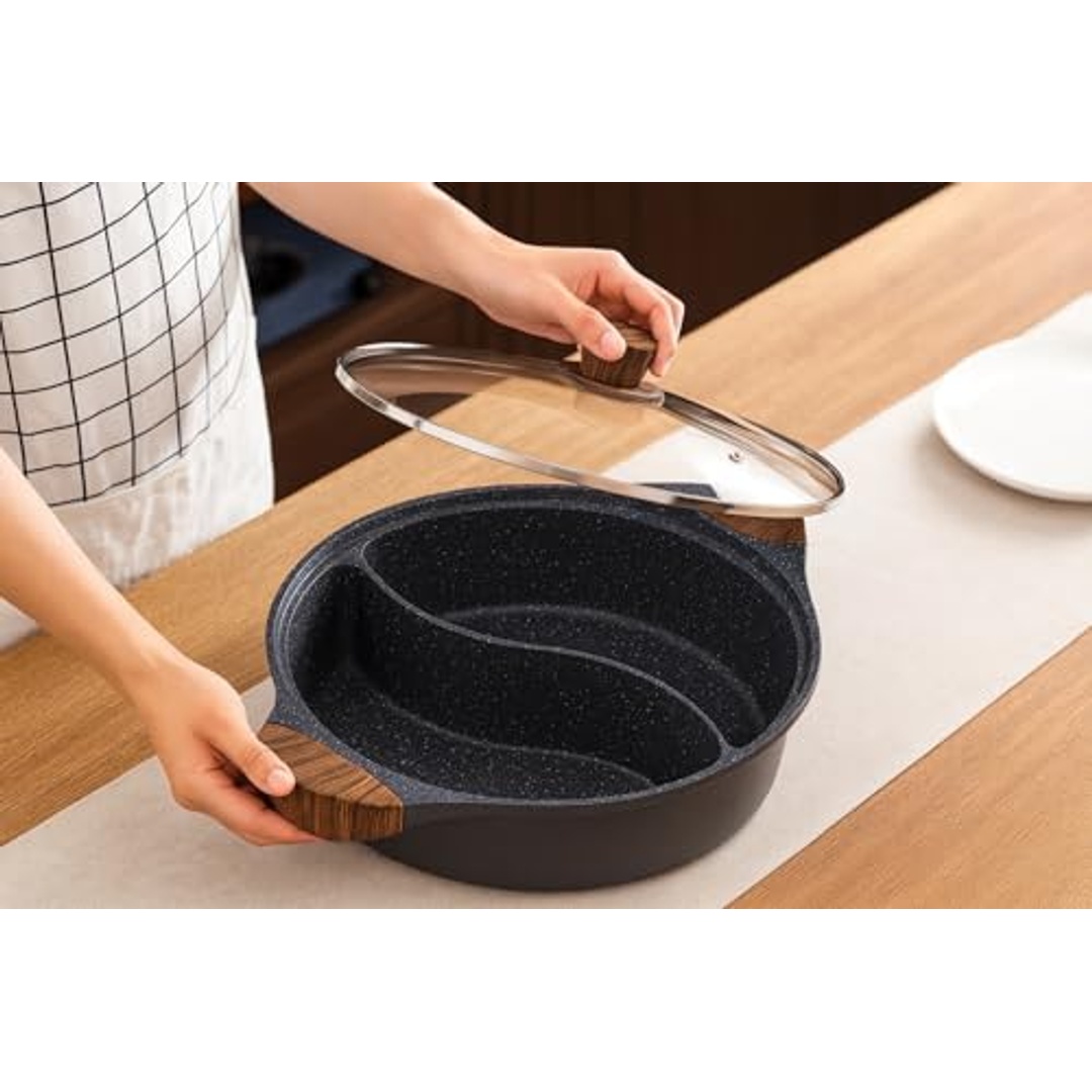 حلة طبخ مزدوجة غير لاصقة - 28 سم - WA-412