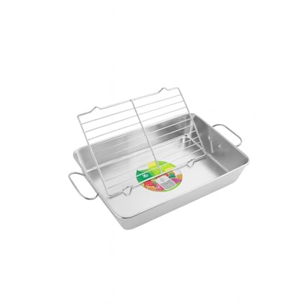 شواية فولاذ مقاوم للصدأ مع رف وشبكة - 30 سم - 46045