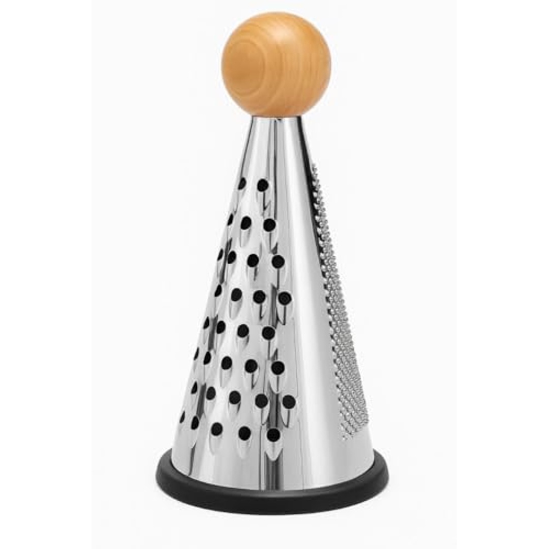 مبشرة مخروطية من الفولاذ المقاوم للصدأ بمقبض خشبي - 46341