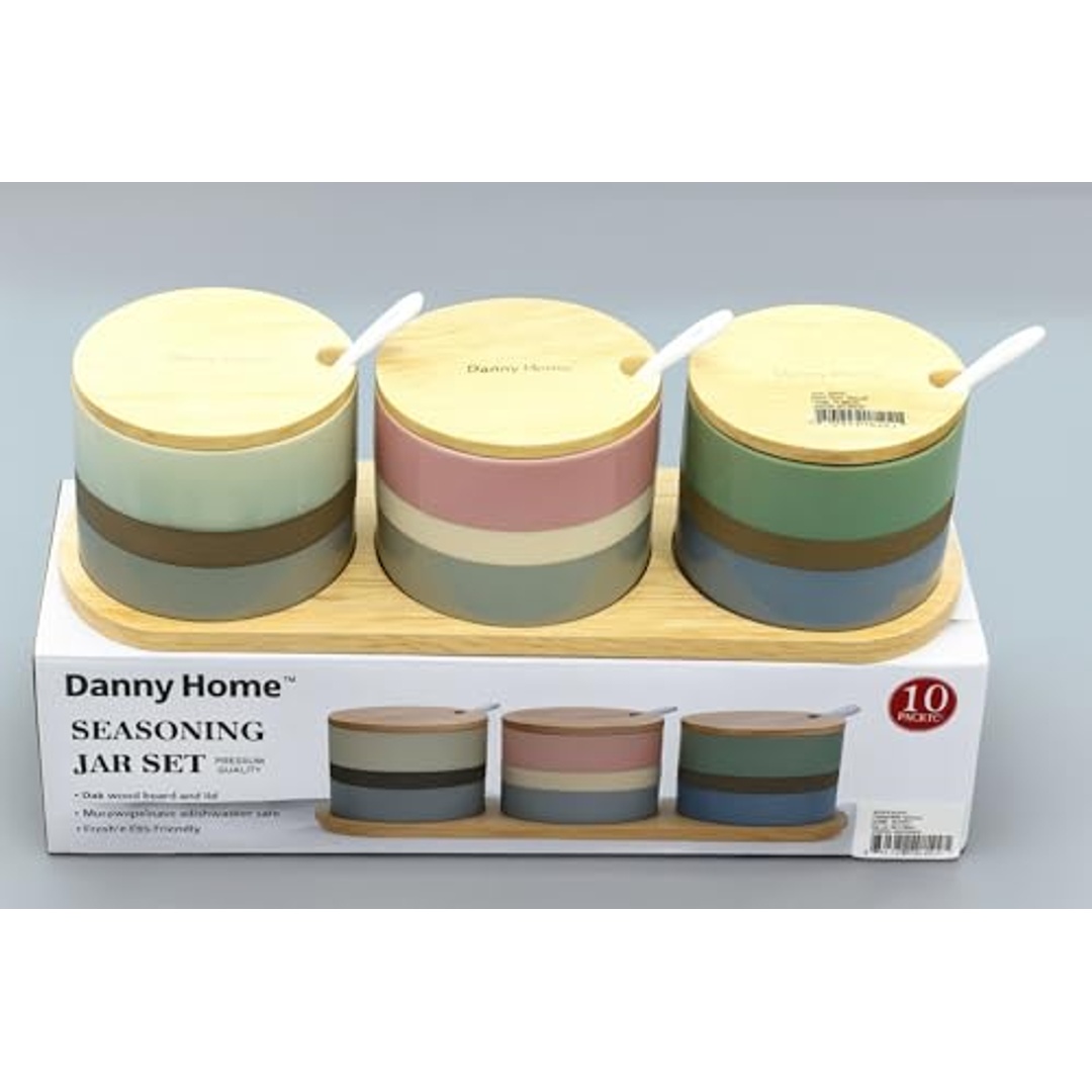 طقم توابل سيراميك من داني هوم - 10 قطع - T04-91