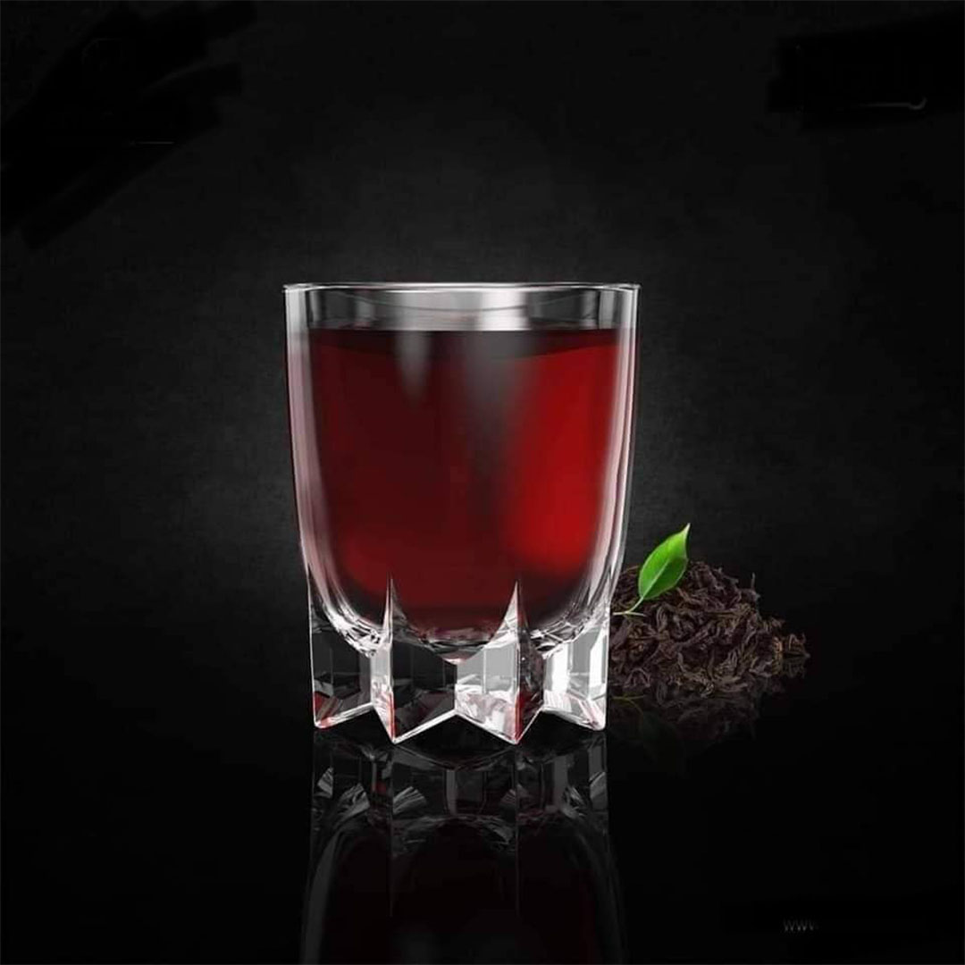 طقم شاي مارلي - 6 قطع - زجاج شفاف