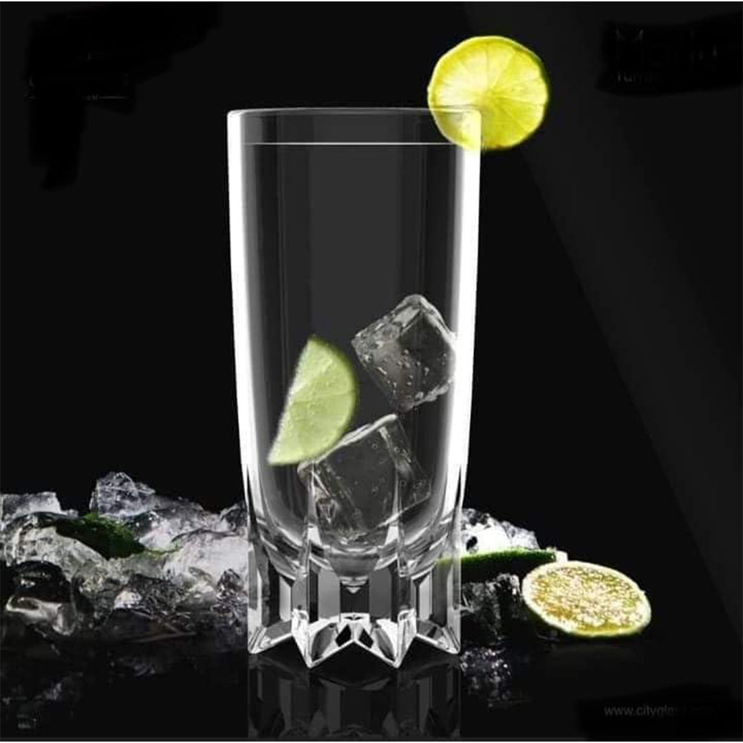 طقم شوب مارلي - 6 قطع - زجاج شفاف