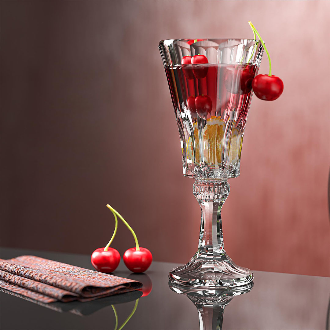 طقم كاسات مدريد - 6 قطع - زجاج شفاف