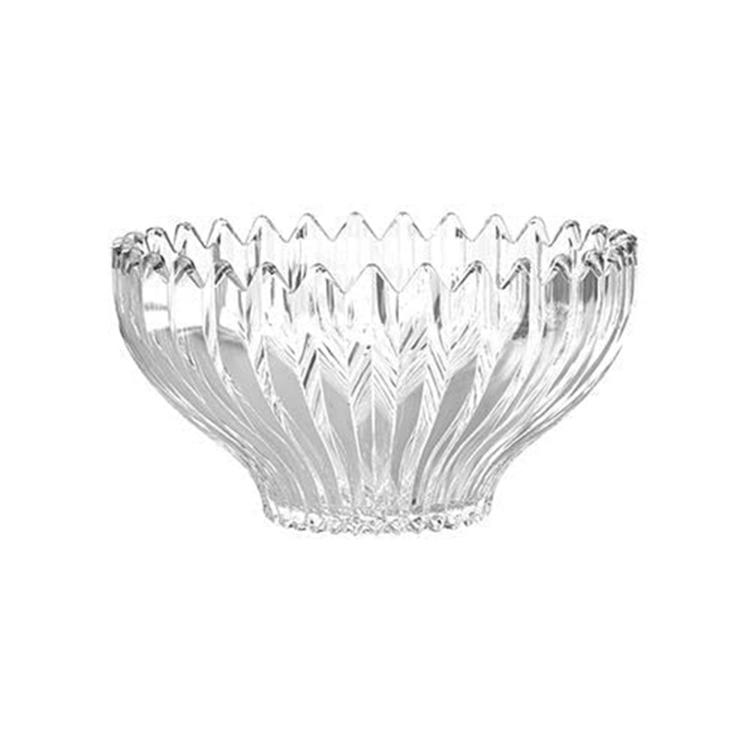 طقم خشاف برازيليا - 6 بولة صغيرة + 1 كبيرة - زجاج شفاف