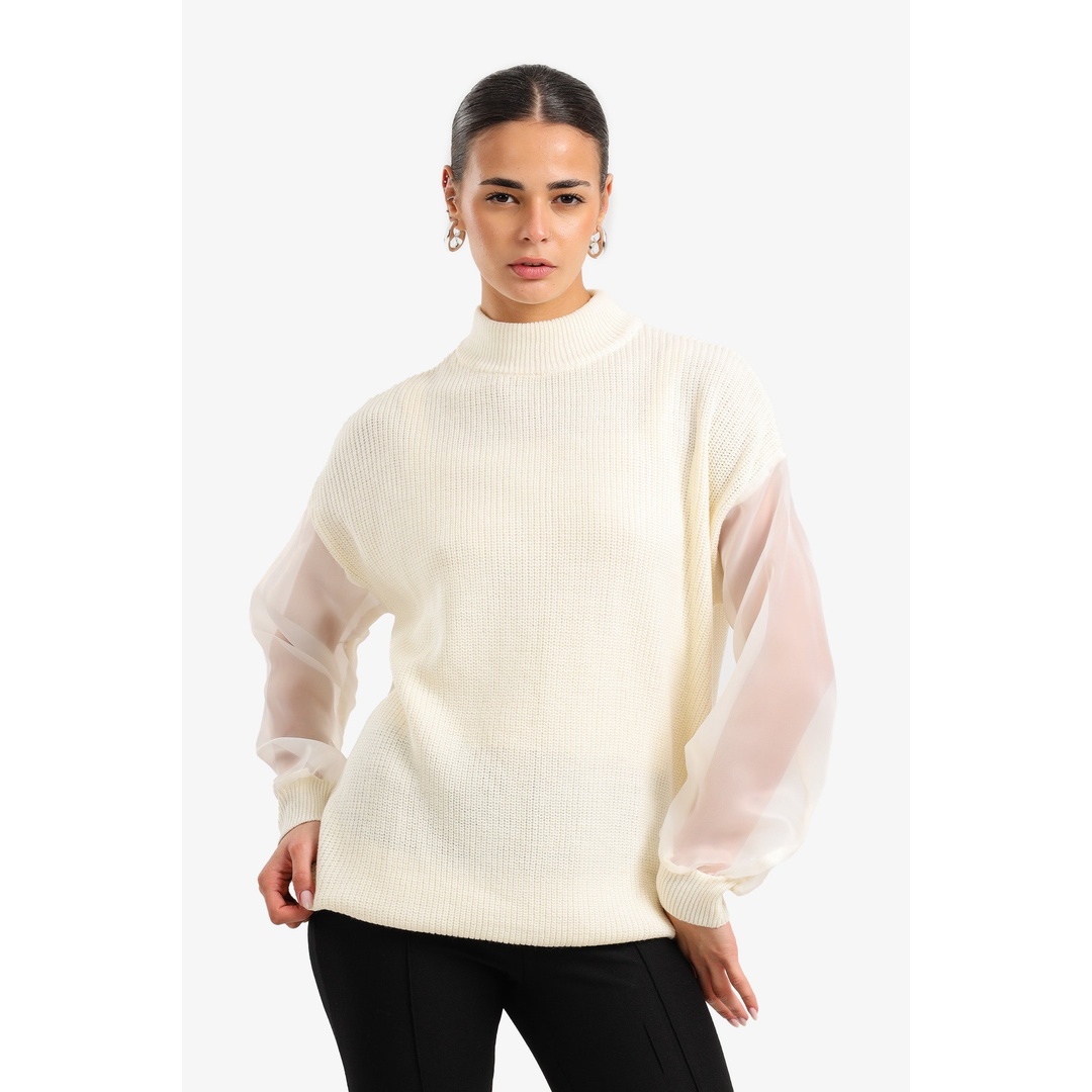 بلوزه بأكمام شفافة حريمي - 17000