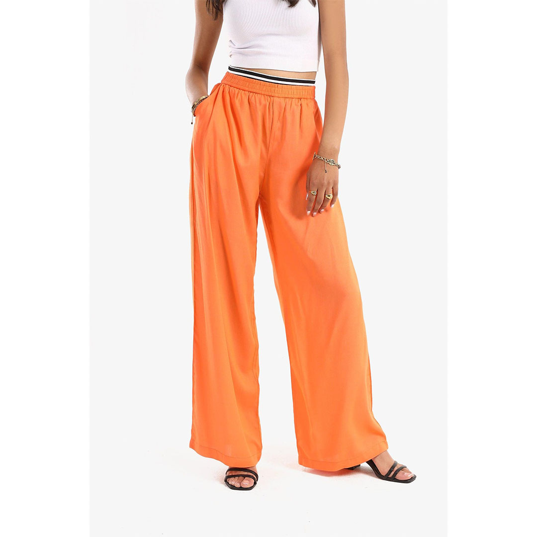 بنطلون حريمي واسع - برتقالي 17133